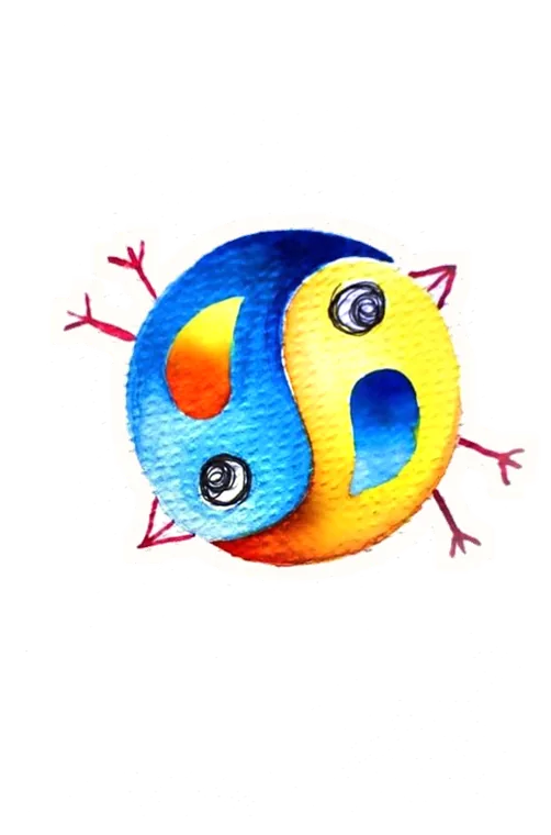 Dwie ryby jak yin i yang