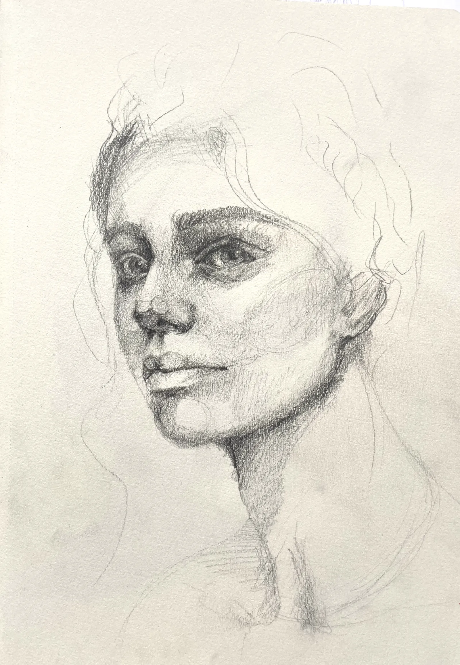 Szkic ołówkiem: portret kobiety
